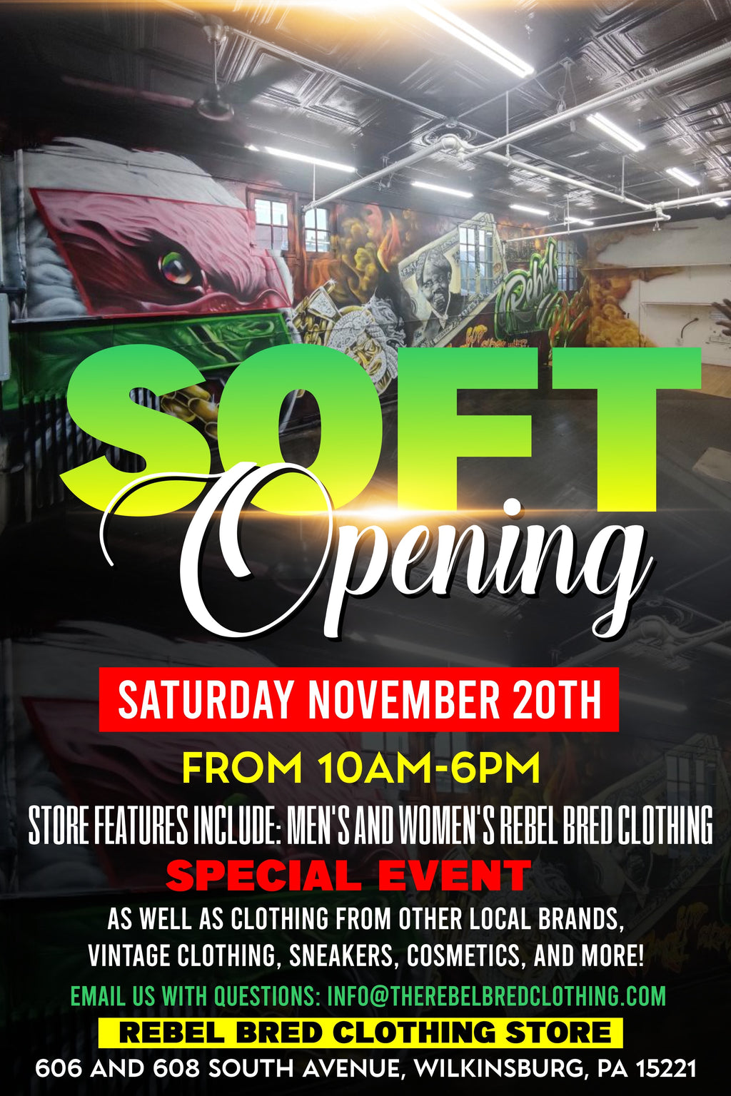 Rebel Bred Clothing Store Soft Opening